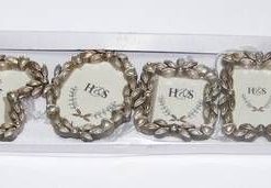 Set de 4 minirame de culoare argintie