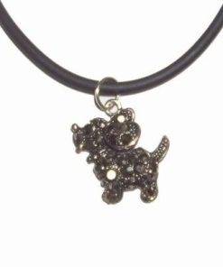Pandantiv caine cu marcasite pentru noroc