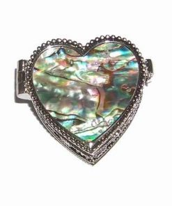 Inimioara din metal cu abalone