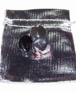 Saculet auto cu cristale de sardonix pentru zodia Cocos