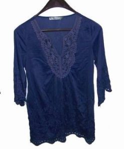 Bluza Feng Shui bleumarincu broderii magice
