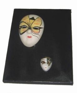 Tablou canvas cu mastile invidiei din portelan 3D