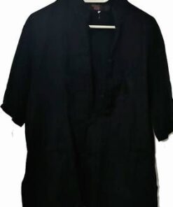 Tunica Feng Shui neagra cu dragoni negri brodati