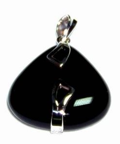 Pandantiv din onix placat cu un strat gros de argint