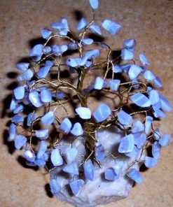 Copacel Feng Shui din cristale de calcedonie blu