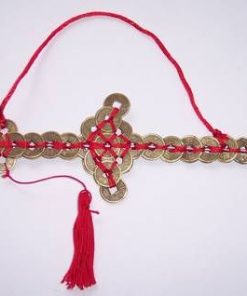 Sabie de monede cu ciucure rosu - remediu Feng Shui
