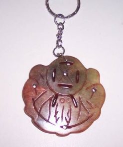 Breloc Feng Shui din jad - liliac si moneda