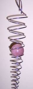 Spirala Feng Shui cu sfera din cuart roz