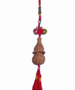 Wu Lou din lemn de nuc, sculptat manual, cu nod mistic