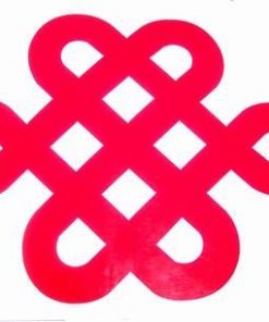 Autocolant cu nodul mistic rosu - remediu Feng Shui