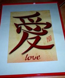 Tablou Feng Shui cu ideograma Dragostei