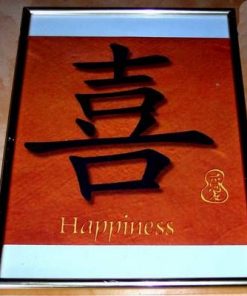 Tablou Feng Shui cu ideograma Fericirii