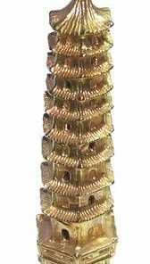 Pagoda din metal cu 9 nivele din metal vintage