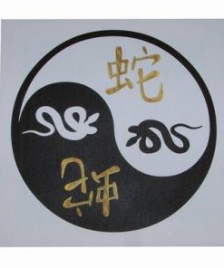 Tablou Feng Shui cu Yin-Yang si ideograma sarpelui