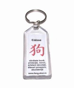 Breloc Feng Shui pentru zodia Caine - alb