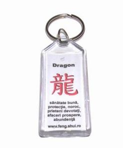 Breloc Feng Shui pentru zodia Dragon - alb