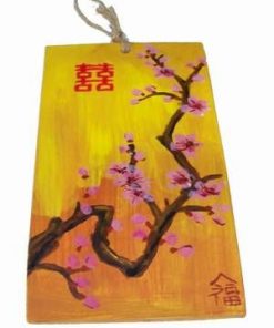 Tablou Feng Shui din ceramica cu floare de cires