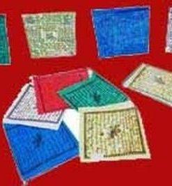 Banner Feng Shui cu cele 5 elemente si 5 mantre tibetane