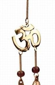 Clopotel Feng Shui cu simbolul Tao/OM, Rudraksha