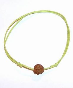 Bratara Rudraksha pe siret verde - reglabila