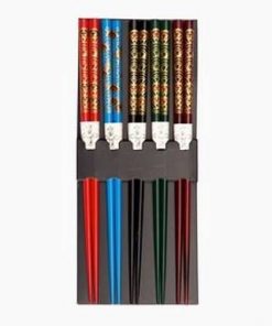 Set de 5 betisoare in culorile celor 5 elemente, din bambus