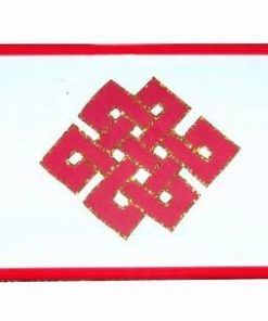 Tablou Feng Shui cu Nodul Mistic rosu si auriu