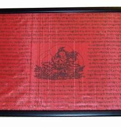 Tablou Feng Shui cu Tara si mantre de protectie - rosu