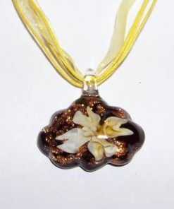 Pandantiv din cristal de Murano - maro