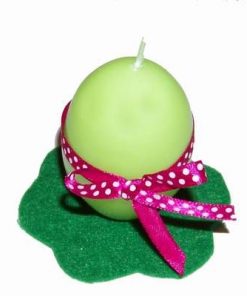Aranjament de Pasti - lumanare in forma de ou - verde