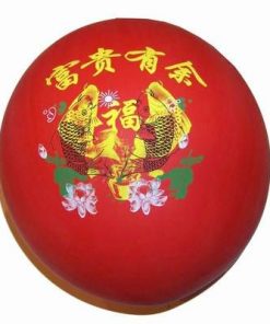 Balon rosu cu simboluri de bun augur - XXL