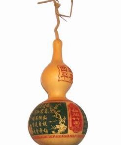 Wu Lou natural pictat manual - cu bambus si ideograme