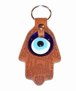 Breloc cu Palma lui Fatima si Ochiul lui Horus HAMSA