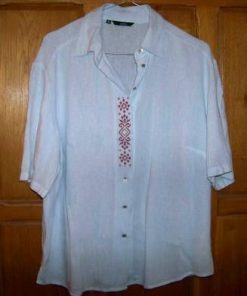 Bluza din bumbac cu elemente traditionale, cusute