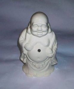 Buddha al fericirii din portelan alb