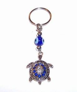 Breloc din metal nobil cu cristale Swarovski - Broscuta