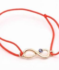 Bratara Feng Shui cu cifra 8 aurie si Ochiul lui Horus