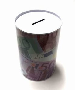 Pusculita Feng Shui cu imprimeu bancnote Euro