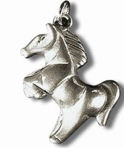 Calul norocos Talisman din metal cu agat